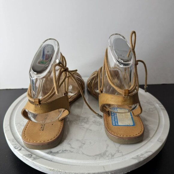 Indigo Rd. Light‎ Natural Tan Gladiator Leather Lace up Sandals Size 6.5 - Picture 5 of 6